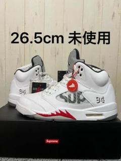 supreme×NIKE AIRJORDAN5 新品未使用 Nike Air Jordan 5 Retro Supreme Black ジョーダンシュプリーム