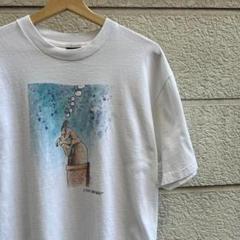 90s カナダ製 ルイガノ Tシャツ アートプリント 白 vintage