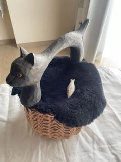 【新品未使用】 KIYATA キヤタ 黒猫 バスケット かご