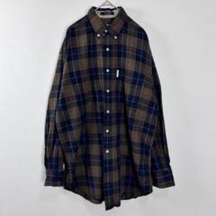 CHAPS RALPH LAUREN 長袖　シャツ　チェック　ブラウン　L相当