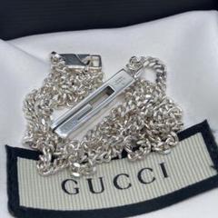 【極美品】グッチ　カットアウトGリングネックレス　喜平ネックレス　フルセット 美品 GUCCI グッチ 喜平 リング シルバー ネックレス