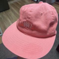 OBEY ピンク FLEXFIT キャップ