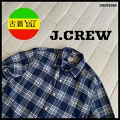 J.CREWジェイクルーチェックネルシャツUS古着アメカジ好配色ブルー