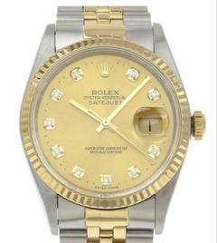 ROLEX デイトジャスト 16233 ゴールドダイヤル 自動巻き。新品同様