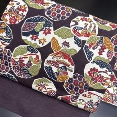 6-37 名古屋帯 九寸 美品 正絹 着物 名古屋仕立て