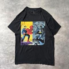 O78古着DCコミックTシャツ黒Superman &Butman