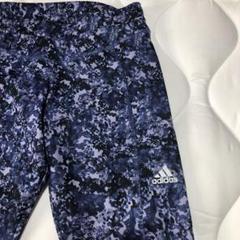 adidas 迷彩柄 レギンス ネイビー系