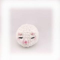 あみぐるみ　ハムスター　白　ふわもこ