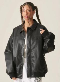 FUBU 千葉雄喜チーム友達　ブラック レザージャケット XL 千葉雄喜 KOHH着用 fubu b系 チーム友達 レザージャケット