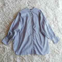 【美品】スピック＆スパン 2021SS 2WAYコットンシルクシャツ ストライプ