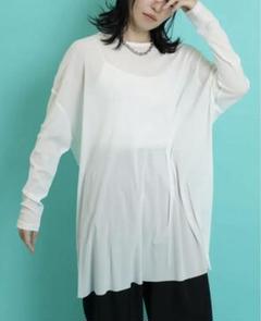 cyan tokyo チュールドレープオーバーTOPS グレーのサムネイル