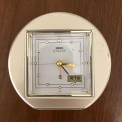 SEIKO EMBLEM 電子音時計 ホワイト/ゴールド【ジャンク品】