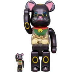 BE@RBRICK 招き猫 小判 千万両 黒メッキ 100％ & 400％のサムネイル