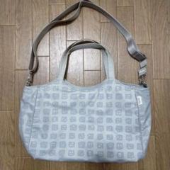 【美品】大和屋 ラビラビ バッグ ショルダーベルト付 軽量 グレー