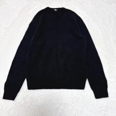 【美品】UNIQLO　ユニクロ　プレミアムラムVネックセーター　L　ブラック