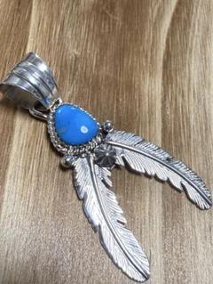 ナバホ族のインレイホースペンダントトップSILVER925（ヴィンテージ品） funny-western_ar002-002-0149