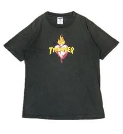 激レア THRASHER ファイヤーハートロゴ Tシャツ Mアッシュグレー 激レア THRASHER ファイヤーハートロゴ Tシャツ Mアッシュグレー