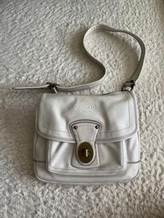 COACH ホワイトショルダーバッグ