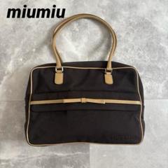 ☆良品・白タグ付☆miumiu archive tech 90’s ハンドバッグ miumiu archive bag 90s（Miu Miu 1990s Black Studs Shoulder