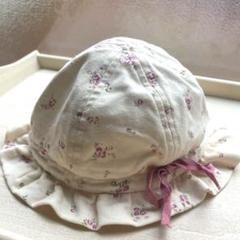 Lululullaby ルルララバイ　ベビー　花柄帽子　44〜48cm 日本製