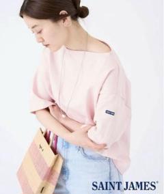 美品　セントジェームス バスクシャツドロップショルダー半袖 セントジェームス ウエッソン生地 ドロップショルダー 七分袖