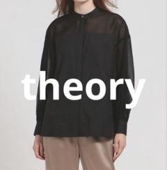 完売✩夏用【Theory luxe】UVカット機能 シアーバンドカラーブラウスのサムネイル
