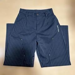 student apathy ネイビー ストライプ スラックス Student Apathy Street Slacks – YZ