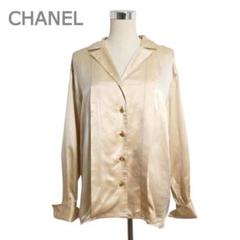 美品　CHANEL シャネル　長袖ブラウス　シースルー CHANEL シャネル シースルー レース生地 プルオーバーブラウス