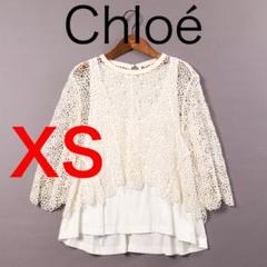 34 クロエ　レース　シフォンブラウス 34 クロエ レース シフォンブラウス（Chloe/クロエ、シフォン
