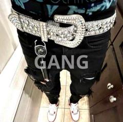 スキニーベルト クロスベルト uk'usドリル　trapstar GUCCI スキニーベルト クロスベルト ukusドリル trapstar GUCCI