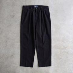 90s ラルフローレン ANDREW PANT ポロチノ 黒 タックチノ USA