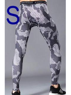 Sサイズ メンズタイツ メンズスパッツ グレーハニカム