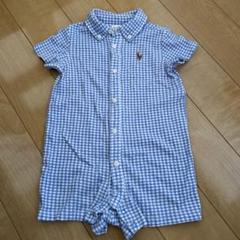 Ralph Lauren チェック柄 半袖ロンパース 9M