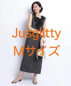 店舗限定✨新品未使用✨ジャスグリッティー　ラメツイードジャンスカ　ブラック　S 79543500b_b_11_215.jpg
