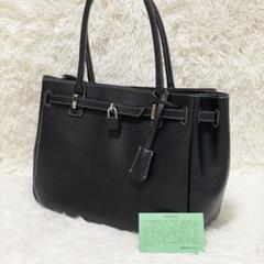 ⭐️未使用級⭐️　HAMANO ペアシェイプ　ハンドバッグ　ブラック　レザー 濱野 ハマノ HAMANO ペアシェイプ 2ウェイ トート ハンドバッグ