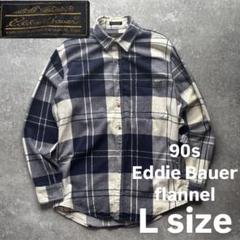 90s Eddie Bauer エディーバウアー　コットン　フランネル　シャツ