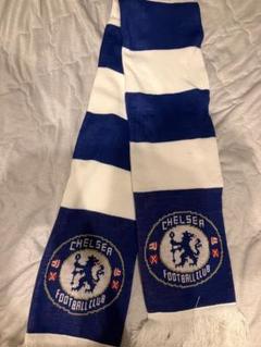 チェルシーFC マフラー 青と白のストライプ　chelsea