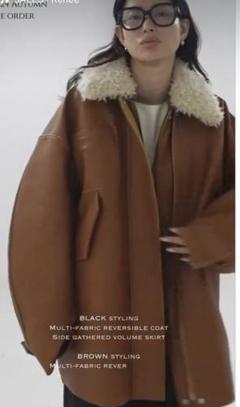 etretokyo◯マルチファブリックリバーシブルコート◯brown◯M◯美品 etretokyo◯マルチファブリックリバーシブルコート◯brown◯M◯美品