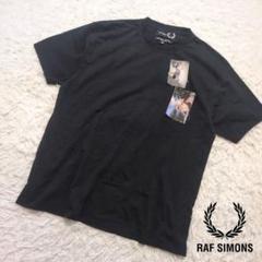 ラフシモンズ×フレッドペリー　グラフィックパッチ　半袖Tシャツ　黒　サイズM