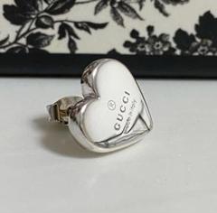 美品 GUCCI グッチ ピアス ハート シルバー 925 フック 箱 保存袋