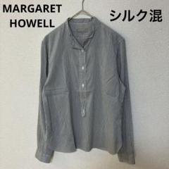 マーガレットハウエル　シルク混ブラウス MARGARET HOWELL - 【美品】マーガレットハウエル シルク混
