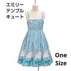 エミリーテンプルキュートのストライプ柄ノースリーブワンピース エミリーテンプルキュート ストライプフリルノースリーブ
