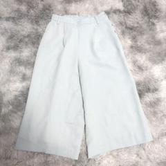 美品✨【CLEAR IMPRESSION】青緑 ワイドレッグガウチョパンツ S