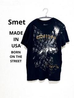 USA製 Smet ロゴ入り スカルプリントTシャツ