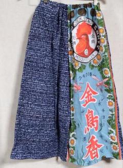 浴衣リメイク　ガウチョパンツ　ハンドメイド