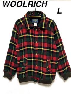 ウールリッチ チェックのミリタリージャケット ウール バーバリーチェック 表記L 90s Woolrichウールリッチ ブラックウォッチ タータンチェック