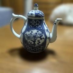 ビンテージ　骨董品　アンティーク青磁獣口水差し フランス「蓋付片口水差し」《アンティックかとう》