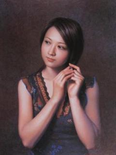 【管GO1033】真作 柳田補 T.yana 鉛筆画 女性画 人物画 額装 管GO1033】真作 柳田補 T.yana 鉛筆画 女性画 人物画 額装