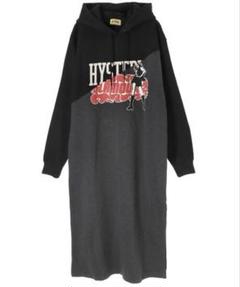 美品✨️ヒステリックグラマーヒスベア編込パーカーワンピース黒