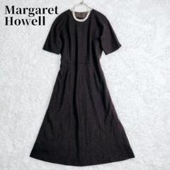 極美品✨マーガレットハウエル シャツワンピース ロング フレア